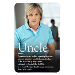 Magnet Flexible Meilleur Oncle du Monde, Définition de Tonton Fun 