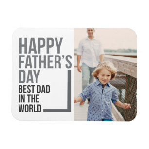 Magnet Flexible Meilleur papa à la Fête des pères mondiale   Magne