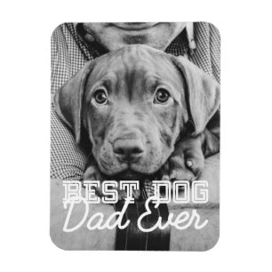 Magnet Flexible Meilleur Papa Chien Moderne Photo de Compagnie Per