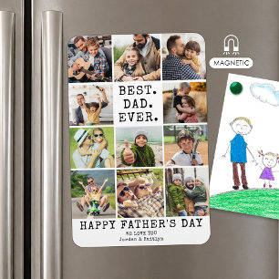 Magnet Flexible Meilleur Papa Ever 11 Collage de Photos Fête des P