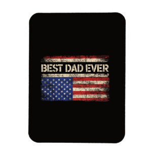Magnet Flexible Meilleur Papa Jamais Drapeau Américain Cadeaux pou
