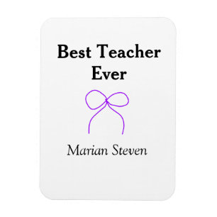 Magnet Flexible Meilleur professeur jamais ruban violet nom appréc