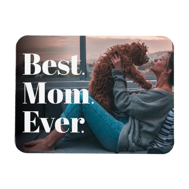 Magnet Flexible Meilleure maman jamais moderne personnalisée (Horizontal)