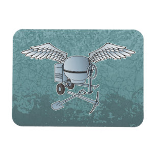 Magnet Flexible Mélangeur de béton bleu-gris