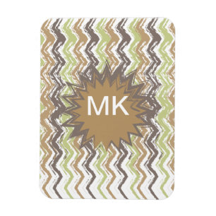 Magnet Flexible Melon Brandy Scribble ZigZag Motif