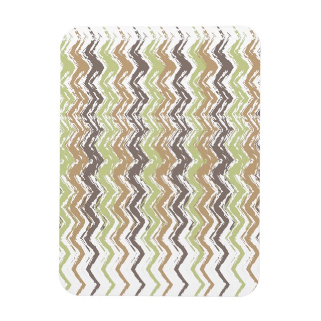 Magnet Flexible Melon Brandy Scribble ZigZag Motif (Vertical)