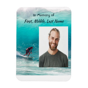 Magnet Flexible Mémento de souvenir de vague surfeuse d'eau
