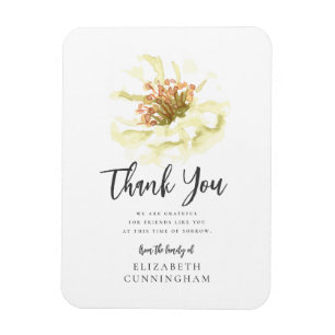 Magnet Flexible Mémorial botanique floral d'aquarelle moderne Merc