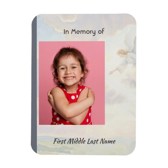 Magnet Flexible Memorial Keepsake Angel Reaching out (Vertical)