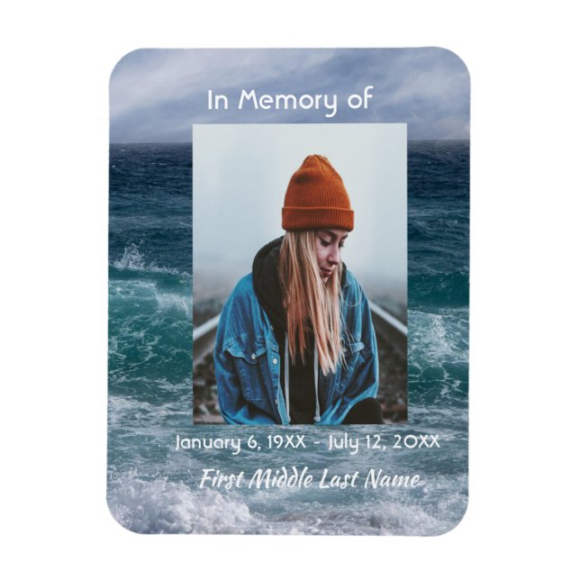 Magnet Flexible Memorial Keepsake Ocean Sea Beach (Vertical)