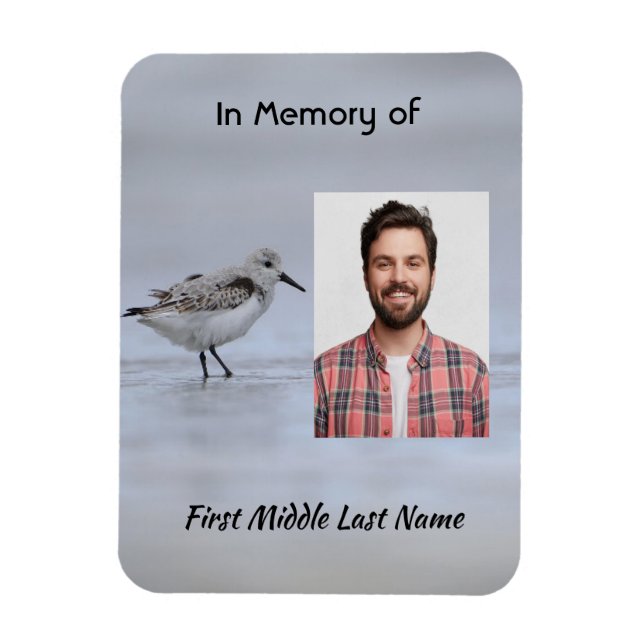 Magnet Flexible  Memorial Keepsake Sandpiper Shore Bird  (Vertical)