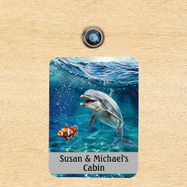 Magnet Flexible Mer personnalisée Dolphin Ocean