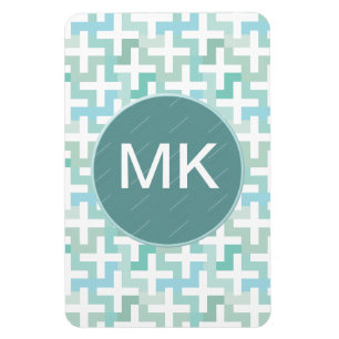 Magnet Flexible Mer vert géométrique