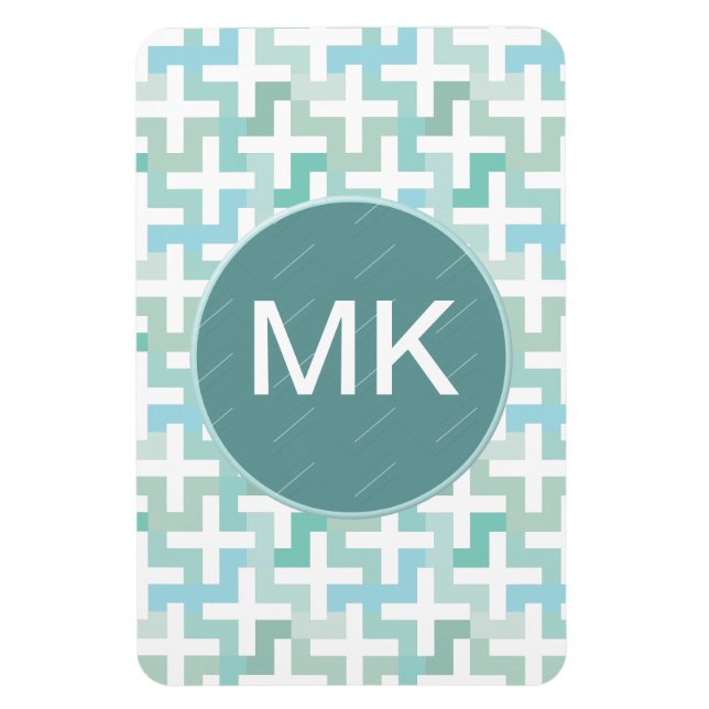 Magnet Flexible Mer vert géométrique (Vertical)