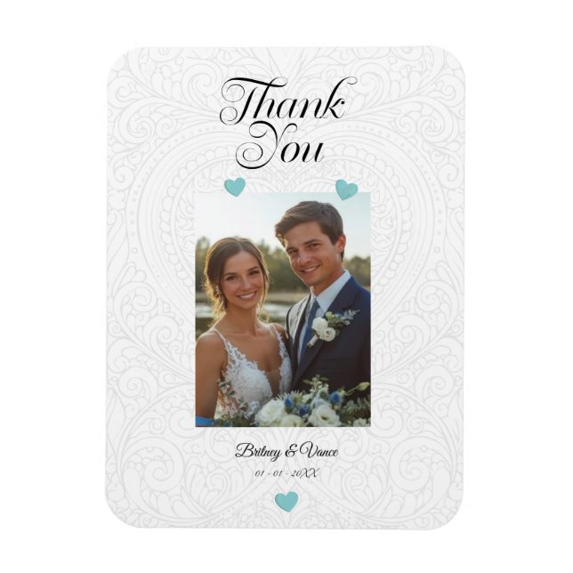 Magnet Flexible Merci - Carte Mariage (Vertical)
