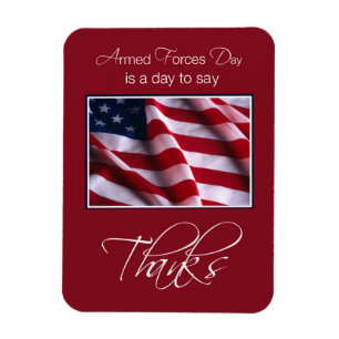Magnet Flexible Merci de la fête des vétérans, drapeau patriotique