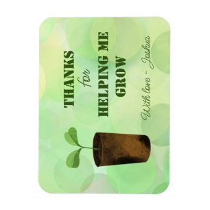 Magnet Flexible Merci de m'aider à grandir ! carte de remerciement