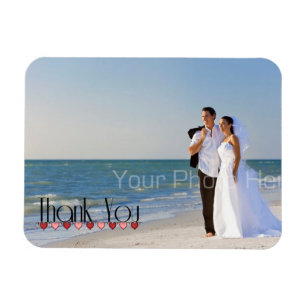 Magnet Flexible Merci de texte photo mariage