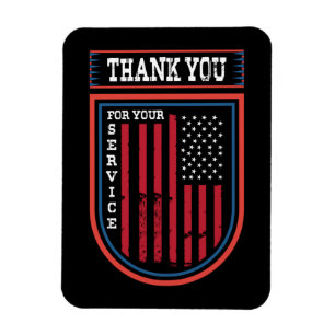Magnet Flexible Merci Pour Votre Service   Armée patriotique