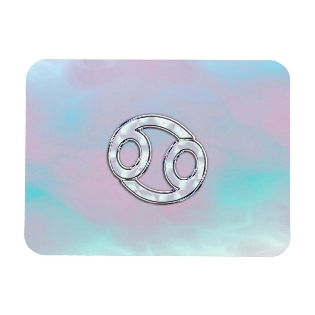 Magnet Flexible Mère de Pearl Style cancer Zodiac (Horizontal)
