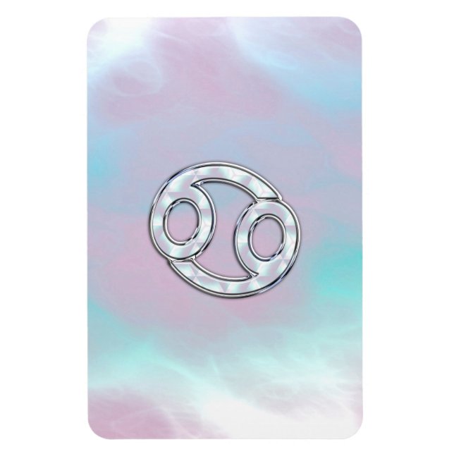 Magnet Flexible Mère de Pearl Style cancer Zodiac (Vertical)