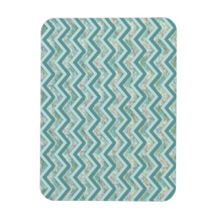 Magnet Flexible Mère de Pearl Turquoise ZigZag