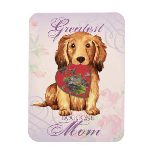 Magnet Flexible Mère du coeur de Dachshund