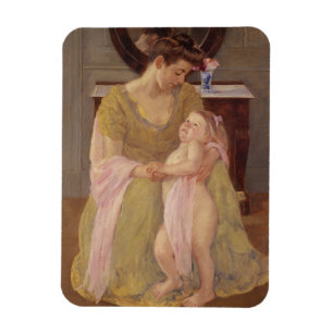 Magnet Flexible Mère et enfant avec une écharpe 1908 de rose