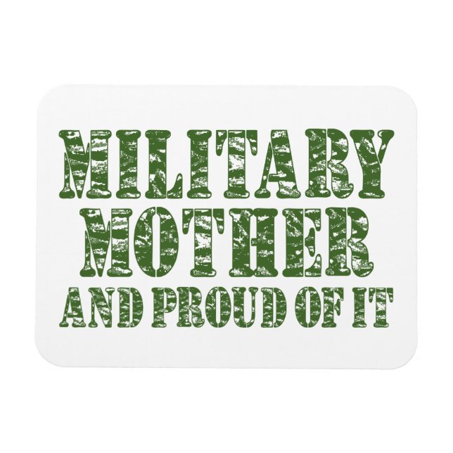 Magnet Flexible Mère militaire et fière de ça (Horizontal)