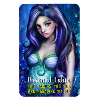 Magnet Flexible Mermaid Sea Goddess Nymph Siren Cruise Room Porte
