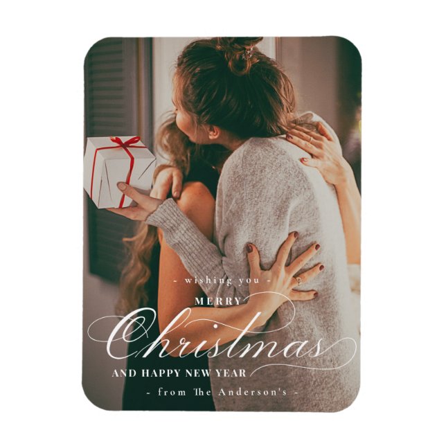 Magnet Flexible Merry Christmas Happy Classic Custom Magn (Vertical)