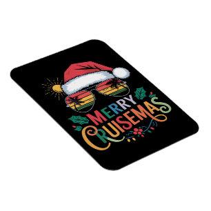 Magnet Flexible Merry Cruisemas 2024 Noël Père Noël Reindeer