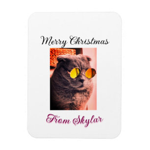 Magnet Flexible Merveilleux chien de chat de Noël animal de compag