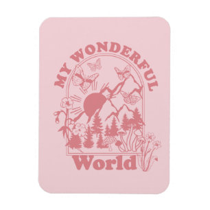 Magnet Flexible Mes merveilleuses fleurs rétro du monde