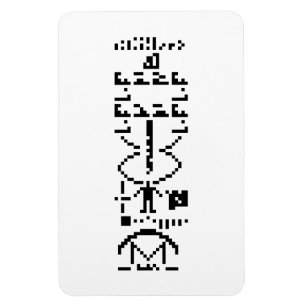 Magnet Flexible Message binaire Arecibo 1974