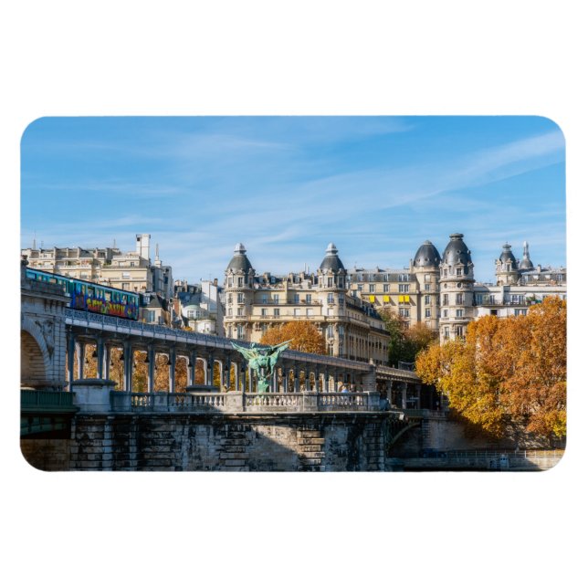 Magnet Flexible Métro aérien sur Pont de Bir-Hakeim - Paris, Franc (Horizontal)
