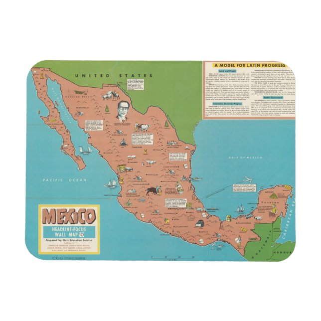 Magnet Flexible Mexico : Wall Map (Horizontal)