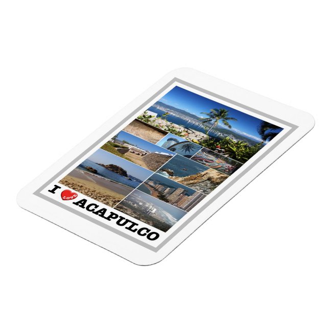 Magnet Flexible Mexique - Acapulco - I Love - (Côté Gauche)
