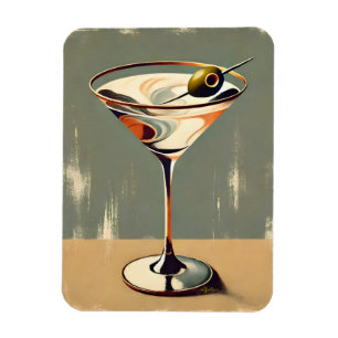 Magnet Flexible Mi-siècle Moderne 1 Olive Martini Peinture