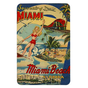 Magnet Flexible Miami Beach vintage, la Floride, Etats-Unis -
