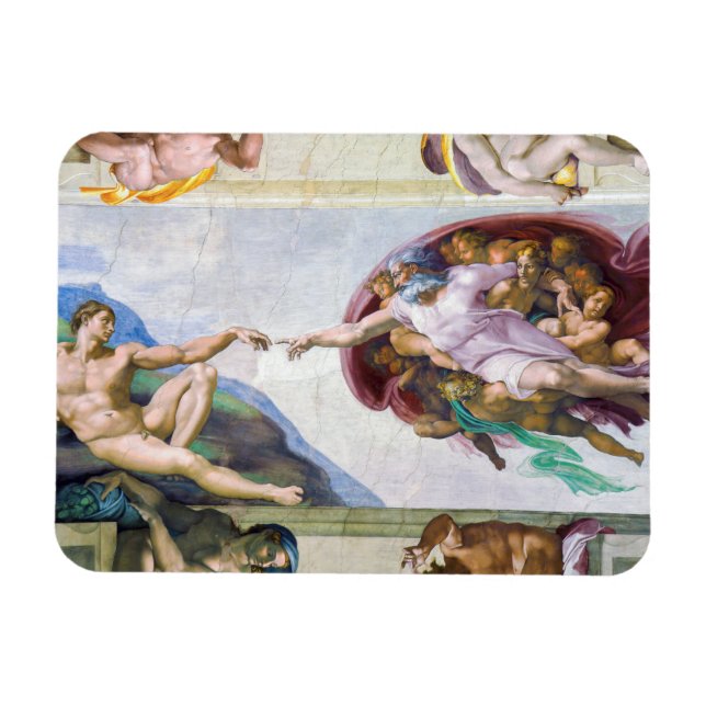 Magnet Flexible Michelangelo - Création d'Adam, Chapelle Sixtine (Horizontal)