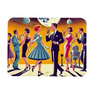 Magnet Flexible Mid Century 60s Space Age Cocktail Party