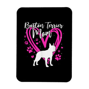 Magnet Flexible Mignonne Boston Terrier Maman Pour Mothers Day Cad