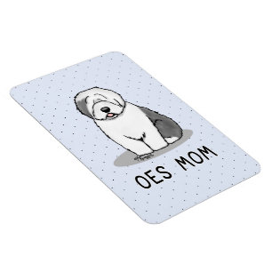 Magnet Flexible Mignonne chien OES Maman Vieux anglais Sheepdog Ma