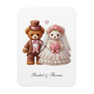 Magnet Flexible Mignonne Épouse En Teddy Et Mariage De Pièce