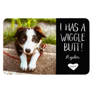 Magnet Flexible Mignonne "J'ai un petit cul" photo d'un animal de 