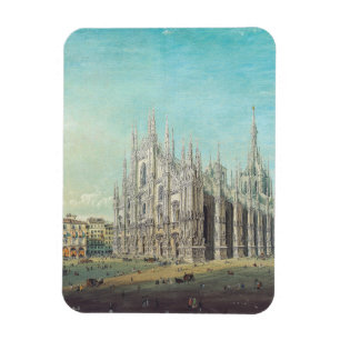 Magnet Flexible Milan Piazza del Duomo années 1850 par Carlo Bosso