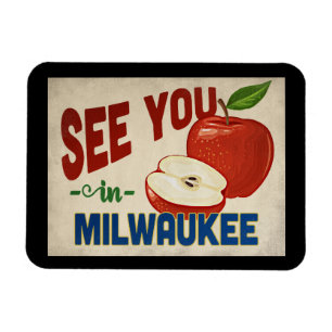 Magnet Flexible Milwaukee Wisconsin Apple - Vintage voyage
