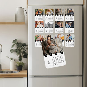 Magnet Flexible Minimaliste moderne Mars 2026 Calendrier photo