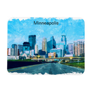 Magnet Flexible Minneapolis Minnesota Travel Skyline
